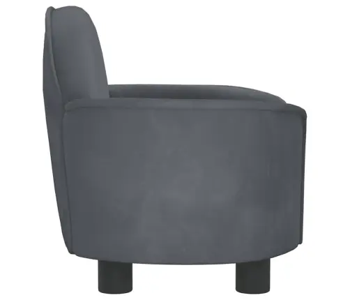 Gulta Suņiem, Tumši Pelēka, 66X40X45 Cm, Samts Vidaxl