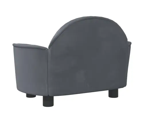 Gulta Suņiem, Tumši Pelēka, 66X40X45 Cm, Samts Vidaxl