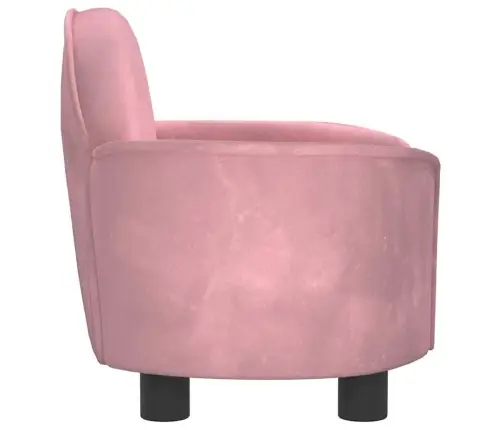 Gulta Suņiem, Rozā, 66X40X45 Cm, Samts Vidaxl