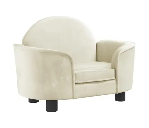 Dīvāngulta, Krēmkrāsas, 66X40X45 Cm, Samts Vidaxl