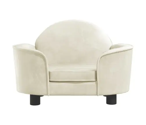 Dīvāngulta, Krēmkrāsas, 66X40X45 Cm, Samts Vidaxl