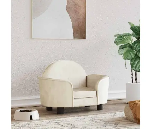 Dīvāngulta, Krēmkrāsas, 66X40X45 Cm, Samts Vidaxl