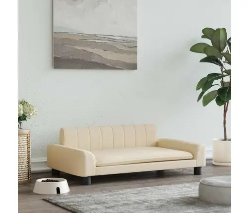 Gulta Suņiem, Bēša, 90X53X30 Cm, Audums Vidaxl