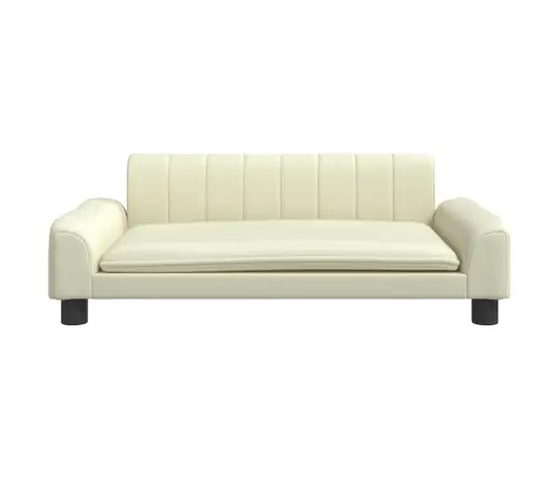 Lova Šunims, Kreminės Spalvos, 90X53X30cm Dirbtinė Oda