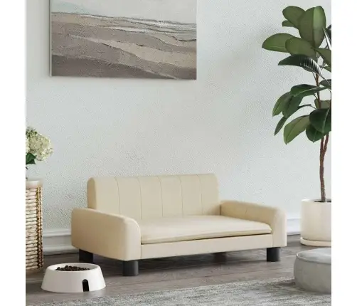 Lova Šunims, Kreminės Spalvos, 70X45X30cm Audinys