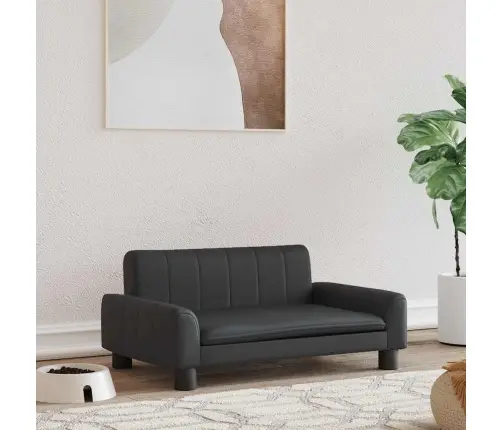 Gulta Suņiem, Melna, 70X45X30 Cm, Mākslīgā Āda Vidaxl