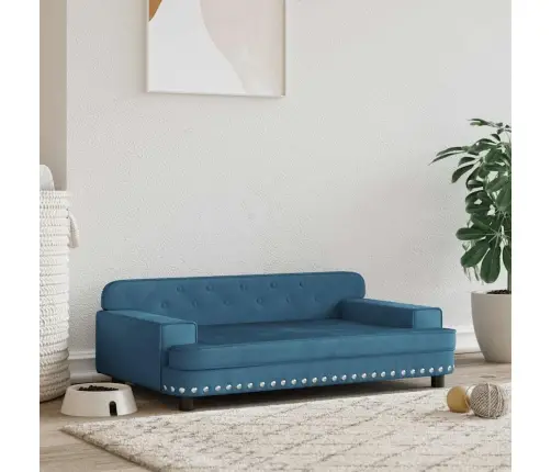 Päevavoodi, Sinine, 90 X 53 X 30 cm Samet