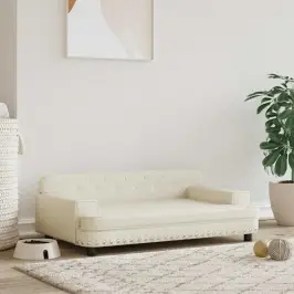 Gulta Suņiem, Bēša, 90X53X30 Cm, Mākslīgā Āda Vidaxl Gulta Suņiem, Bēša, 90X53X30 Cm, Mākslīgā Āda Vidaxl