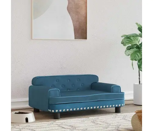 Dīvāngulta, Zila, 70X45X30 Cm, Samts Vidaxl