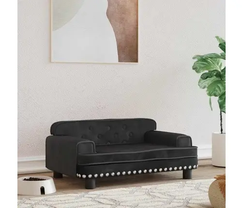 Gulta Suņiem, Melna, 70X45X30 Cm, Samts Vidaxl