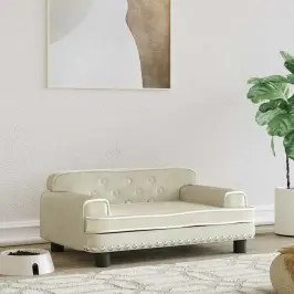 Päevavoodi, Kreemjas, 70 X 45 X 30 cm Samet