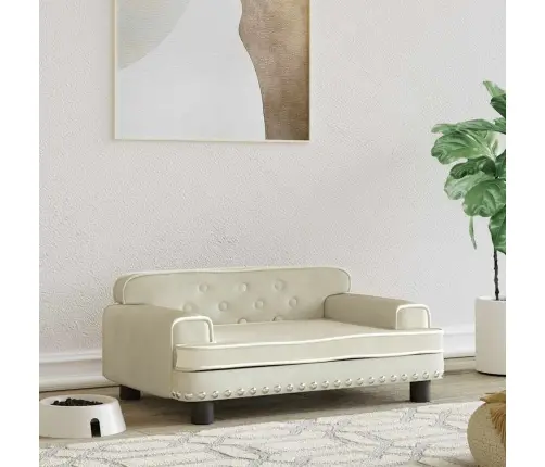 Päevavoodi, Kreemjas, 70 X 45 X 30 cm Samet