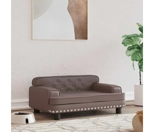 Gulta Suņiem, Brūna, 70X45X30 Cm, Mākslīgā Āda Vidaxl