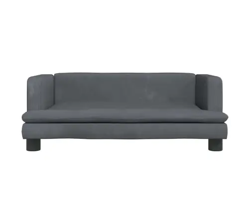 Gulta Suņiem, Tumši Pelēka, 80X45X30 Cm, Samts Vidaxl