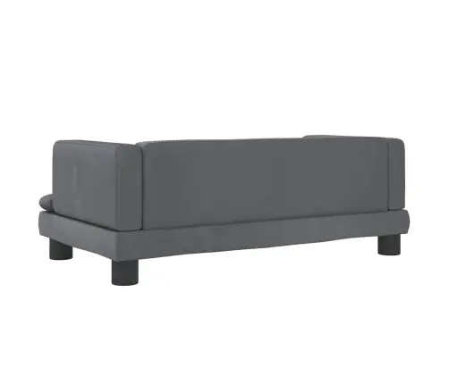 Gulta Suņiem, Tumši Pelēka, 80X45X30 Cm, Samts Vidaxl