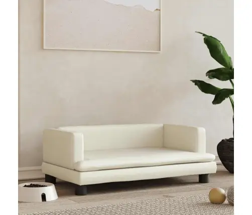 Koeravoodi, Kreemjas , 80 X 45 X 30 cm Kunstnahk