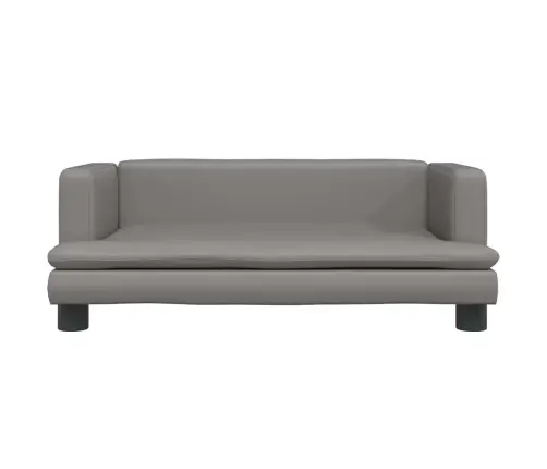 Lova Šunims, Pilkos Spalvos, 80X45X30cm Dirbtinė Oda