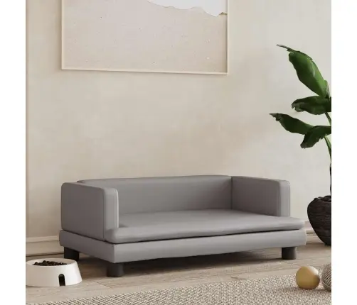 Lova Šunims, Pilkos Spalvos, 80X45X30cm Dirbtinė Oda