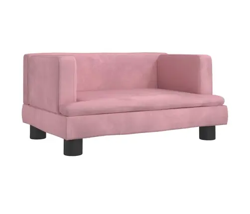 Gulta Suņiem, Rozā, 60X40X30 Cm, Samts Vidaxl