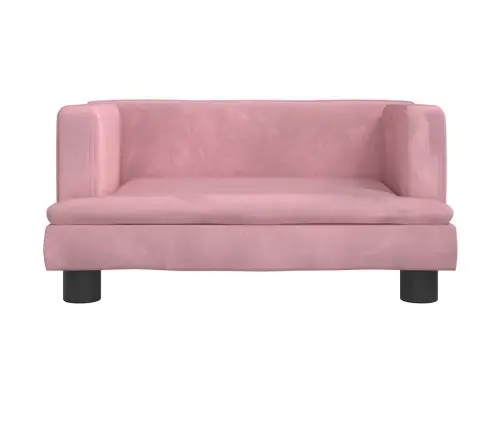 Gulta Suņiem, Rozā, 60X40X30 Cm, Samts Vidaxl