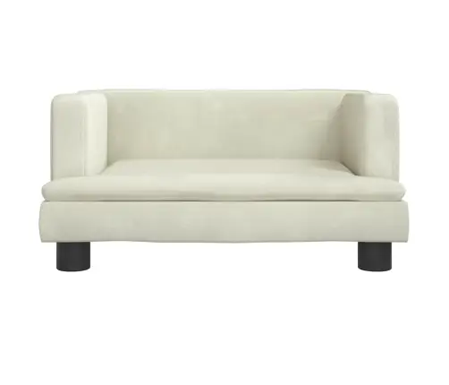 Lova Šunims, Kreminės Spalvos, 60X40X30cm Aksomas