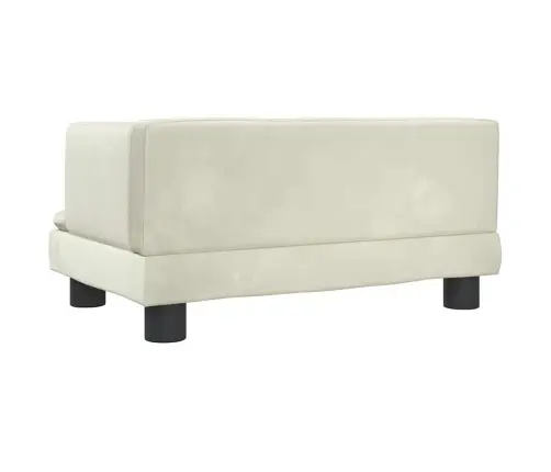 Lova Šunims, Kreminės Spalvos, 60X40X30cm Aksomas