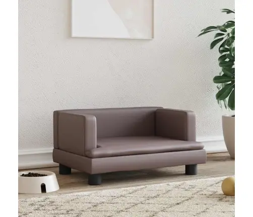 Lova Šunims, Rudos Spalvos, 60X40X30cm Dirbtinė Oda