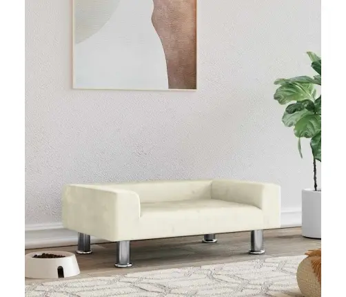 Gulta Suņiem, Krēmkrāsas, 70X45X26,5 Cm, Samts Vidaxl