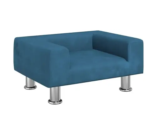 Gulta Suņiem, Zila, 50X40X26,5 Cm, Samts Vidaxl