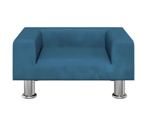 Gulta Suņiem, Zila, 50X40X26,5 Cm, Samts Vidaxl