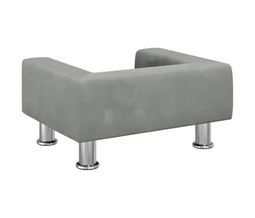 Gulta Suņiem, Gaiši Pelēka, 50X40X26,5 Cm, Samts Vidaxl