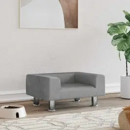 Gulta Suņiem, Gaiši Pelēka, 50X40X26,5 Cm, Samts Vidaxl