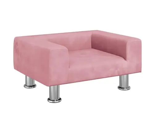 Koeravoodi, Roosa, 50X40X26,5 cm Samet