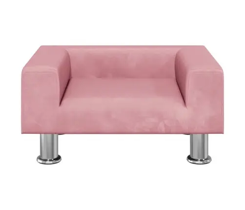 Koeravoodi, Roosa, 50X40X26,5 cm Samet