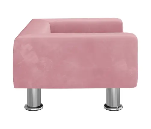 Koeravoodi, Roosa, 50X40X26,5 cm Samet