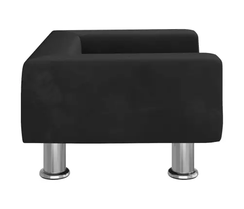 Gulta Suņiem, Melna, 50X40X26,5 Cm, Samts Vidaxl