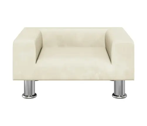 Lova Šunims, Kreminės Spalvos, 50X40X26,5cm Aksomas