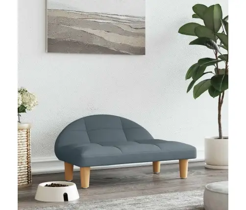 Lova Šunims, Tamsiai Pilkos Spalvos, 70X52X30cm Audinys