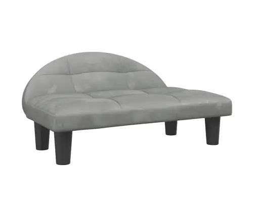 Gulta Suņiem, Gaiši Pelēka, 70X52X30 Cm, Samts Vidaxl