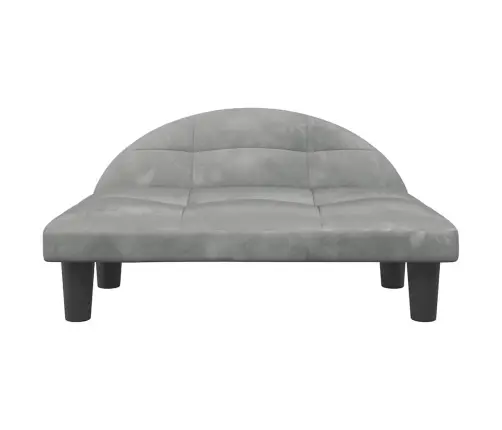 Gulta Suņiem, Gaiši Pelēka, 70X52X30 Cm, Samts Vidaxl