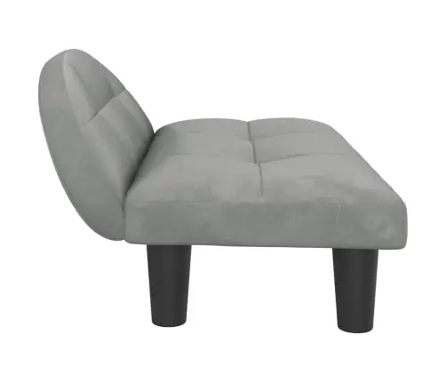 Gulta Suņiem, Gaiši Pelēka, 70X52X30 Cm, Samts Vidaxl