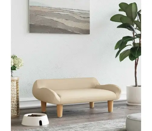 Lova Šunims, Kreminės Spalvos, 70X40X24cm Audinys