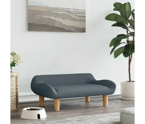 Gulta Suņiem, Tumši Pelēka, 70X40X24 Cm, Audums Vidaxl