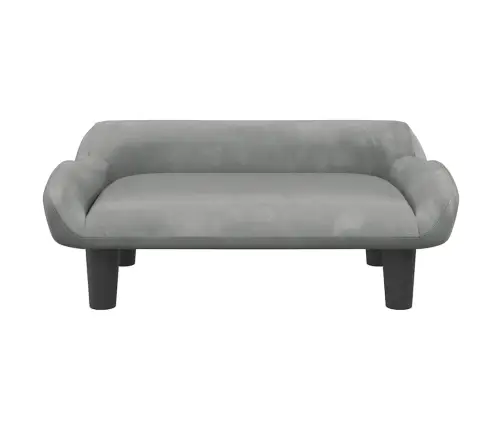 Gulta Suņiem, Gaiši Pelēka, 70X40X24 Cm, Samts Vidaxl