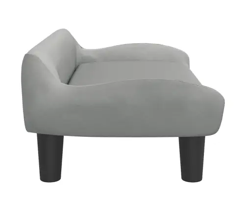 Gulta Suņiem, Gaiši Pelēka, 70X40X24 Cm, Samts Vidaxl