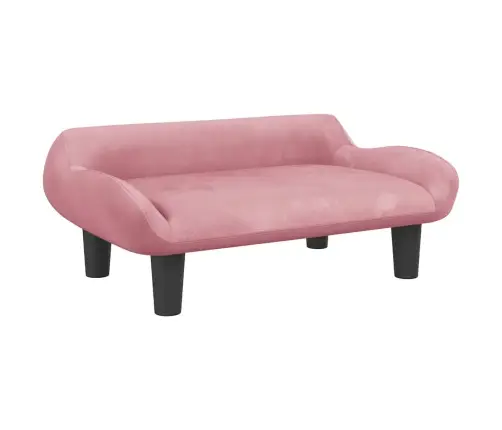 Gulta Suņiem, Rozā, 70X40X24 Cm, Samts Vidaxl