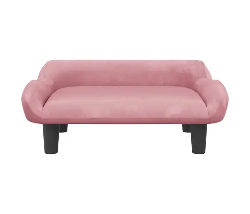 Gulta Suņiem, Rozā, 70X40X24 Cm, Samts Vidaxl