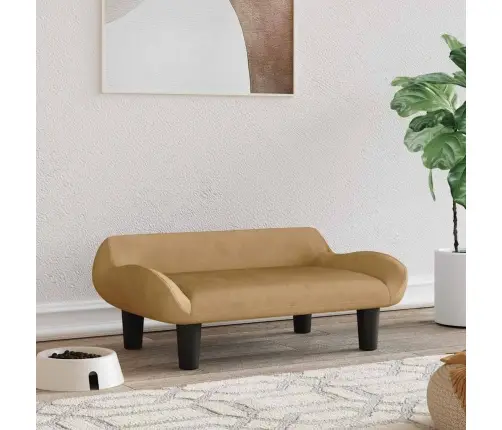 Gulta Suņiem, Brūna, 70X40X24 Cm, Samts Vidaxl