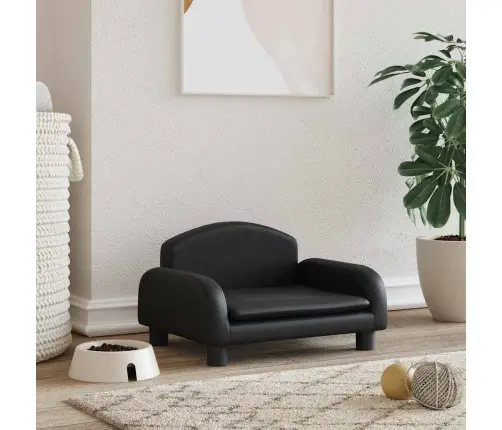 Gulta Suņiem, Melna, 50X40X30 Cm, Mākslīgā Āda Vidaxl