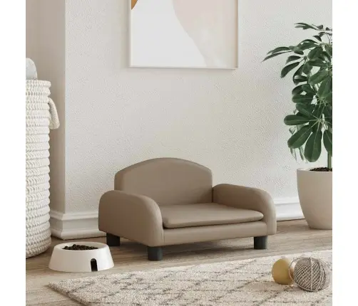 Lova Šunims, Kapučino Spalvos, 50X40X30cm Dirbtinė Oda